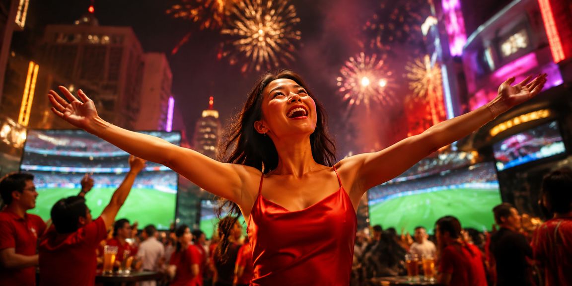 Góc nhìn đêm Thành phố Hồ Chí Minh với biểu ngữ cá cược và ánh đèn neon