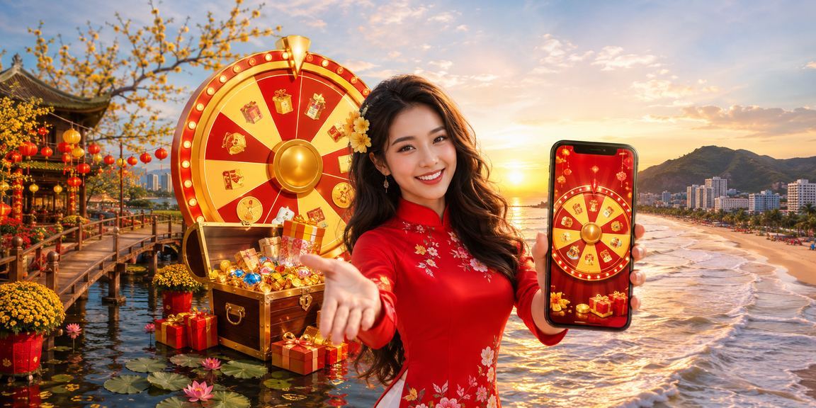 Bờ biển Vũng Tàu buổi chiều với không khí giải trí casino roulette ngoài trời